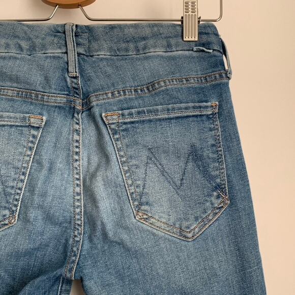 Mother Denim The Looker Ankle Fray Jean One Smart Cookie Blue Womens Size 26 - Picture 6 of 16